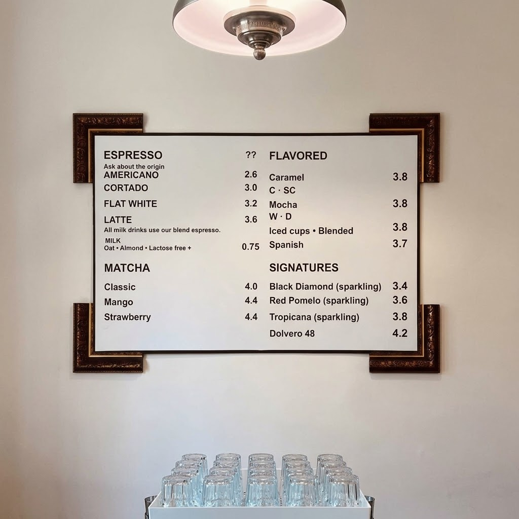48 Speciality Wall Menu Board